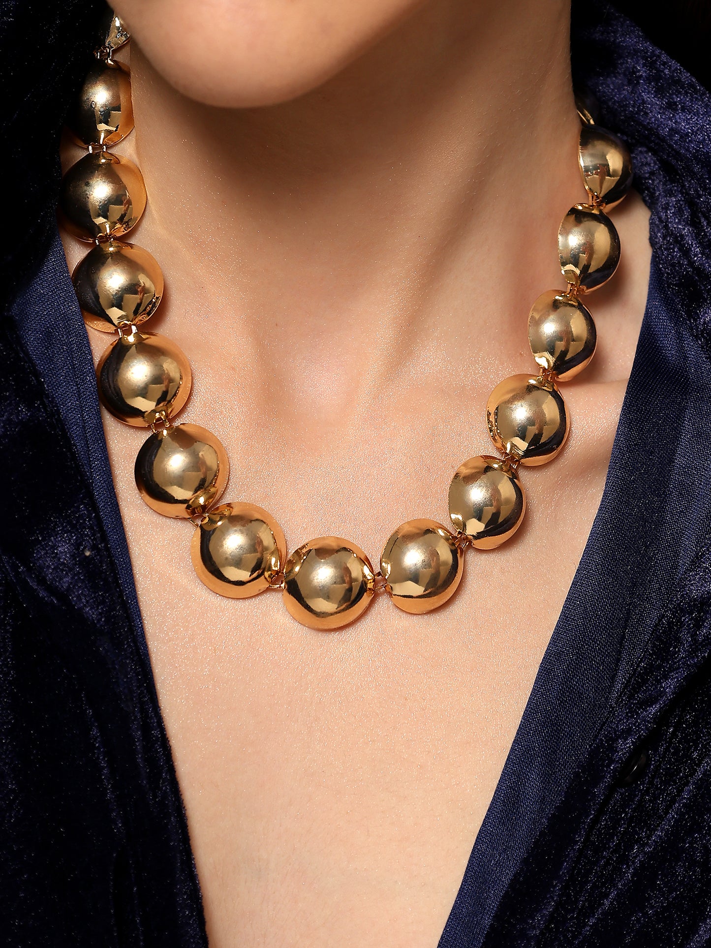 Piana Gold Beaded Necklace