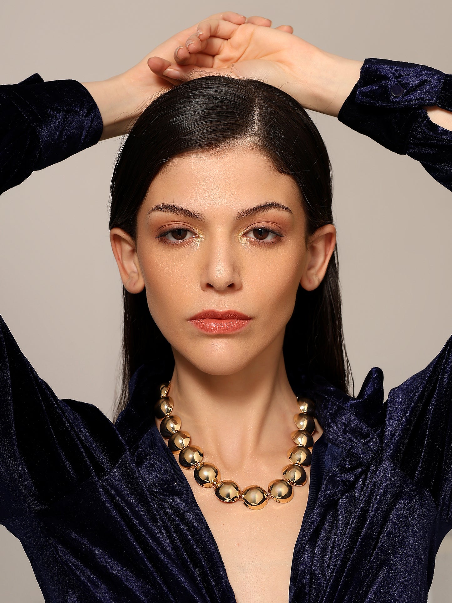 Piana Gold Beaded Necklace