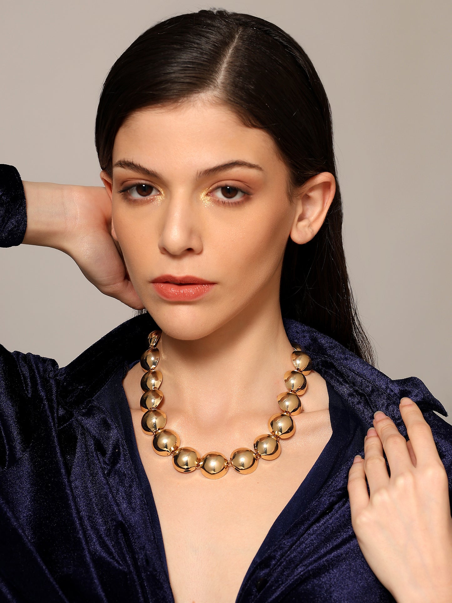 Piana Gold Beaded Necklace