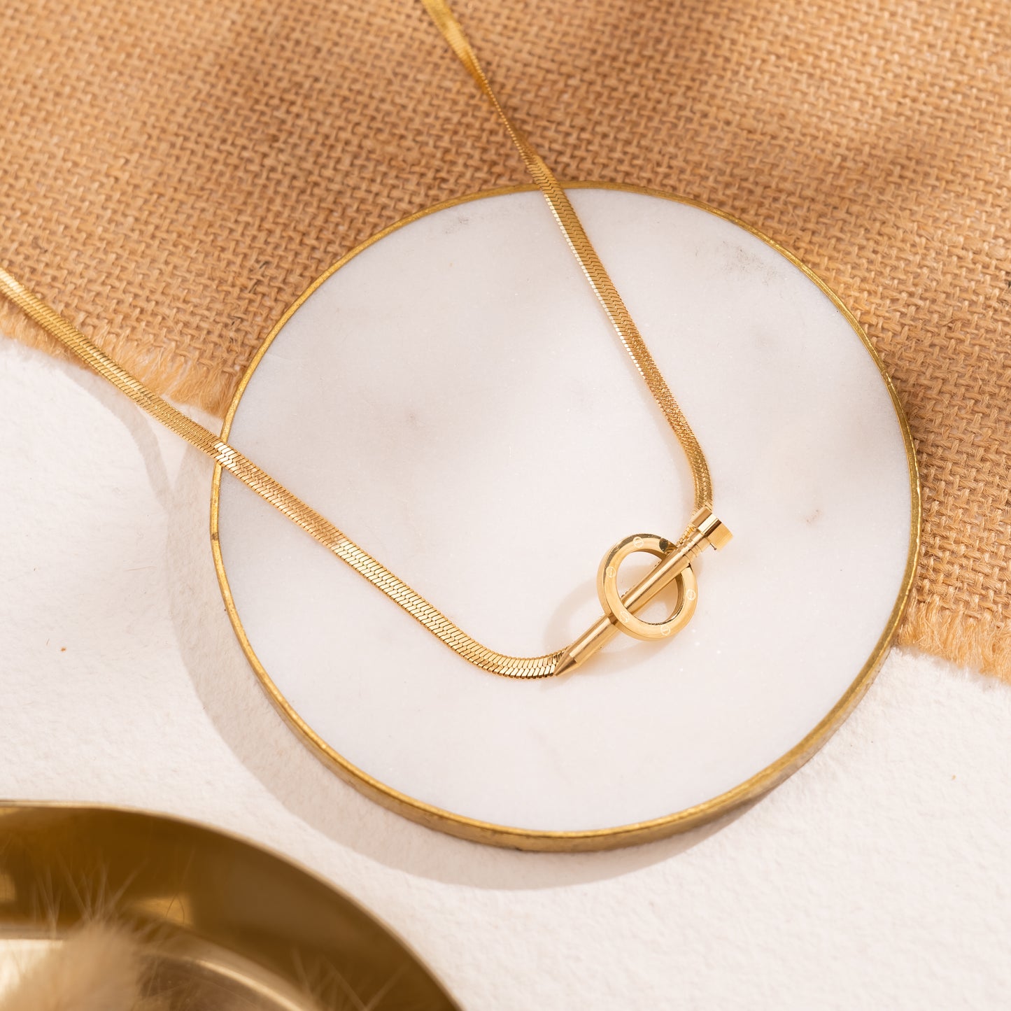 Anima Gold Nail Necklace