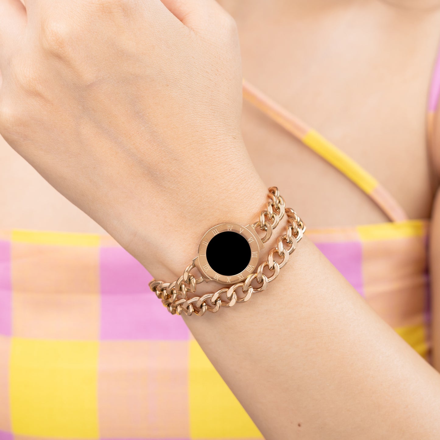 Jane Roman Reversible Link Chain Bracelet