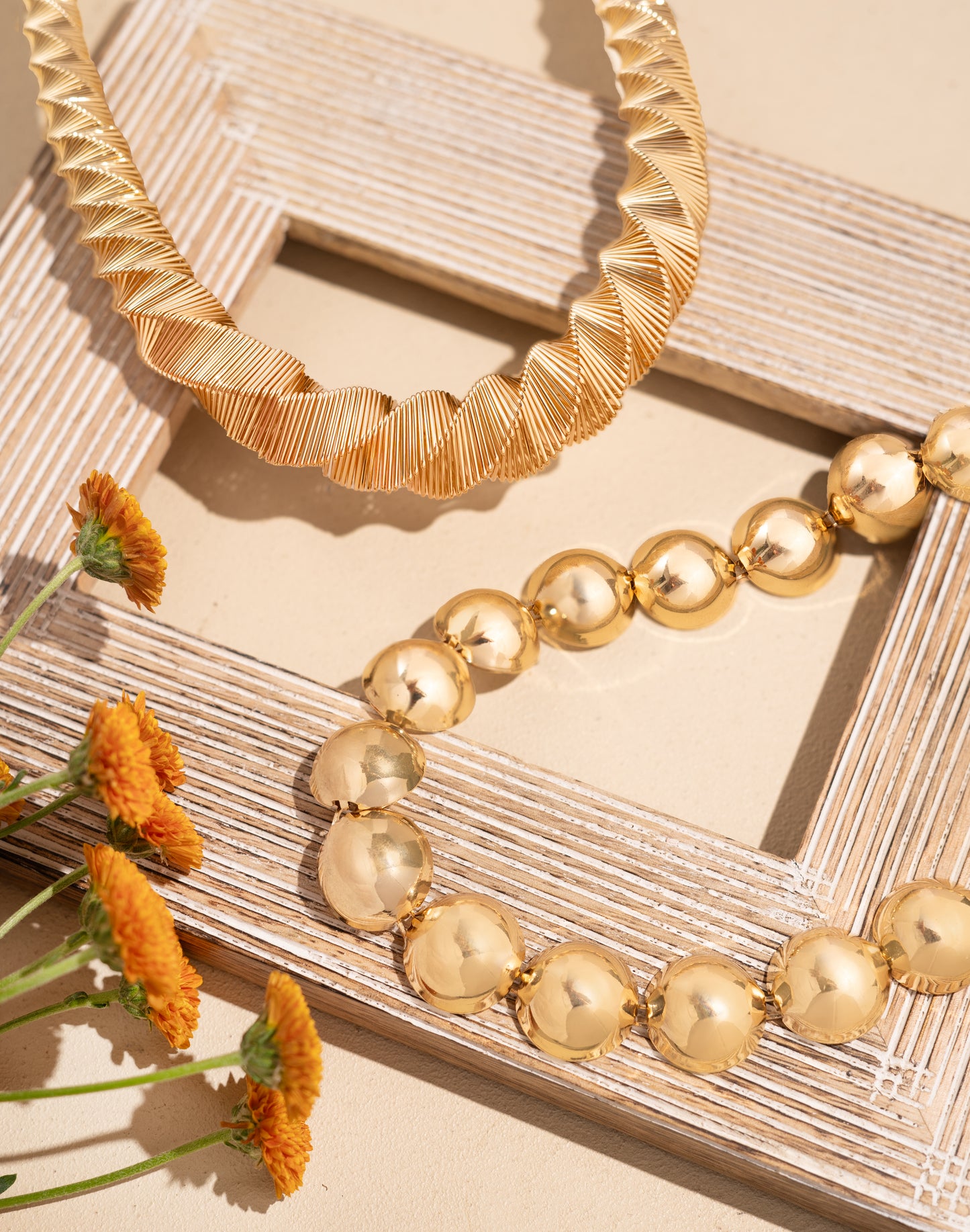 Piana Gold Beaded Necklace