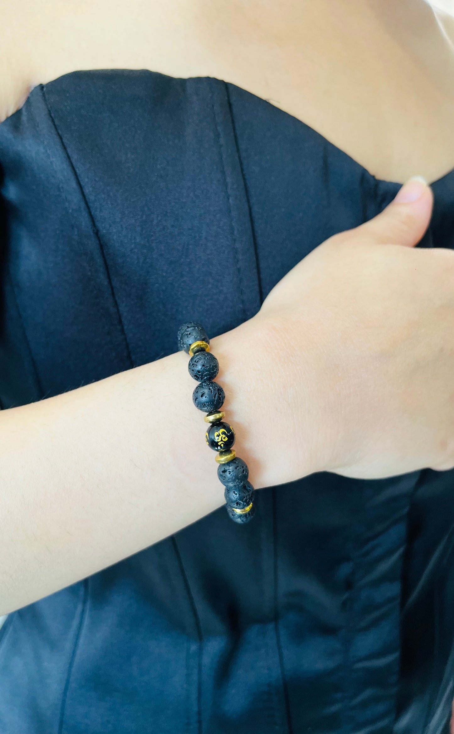 Lava-Om Golden Healing Bracelet