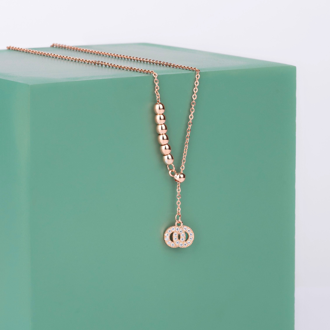 Luna Double circle necklace