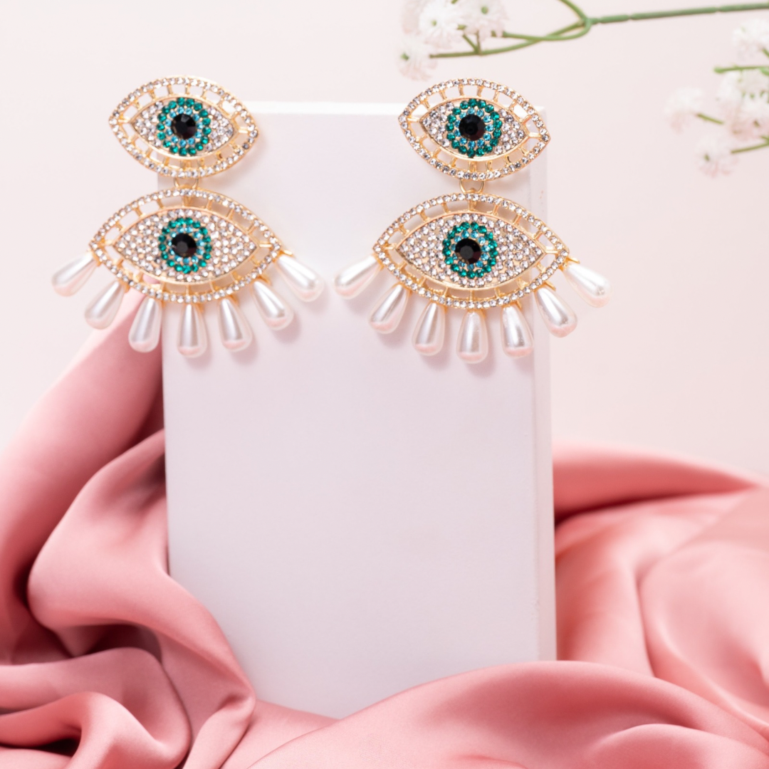 Evil eye earrings
