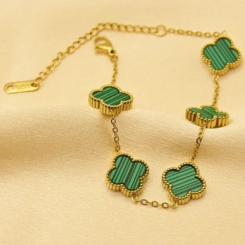 Cherish Green Clover Bracelet