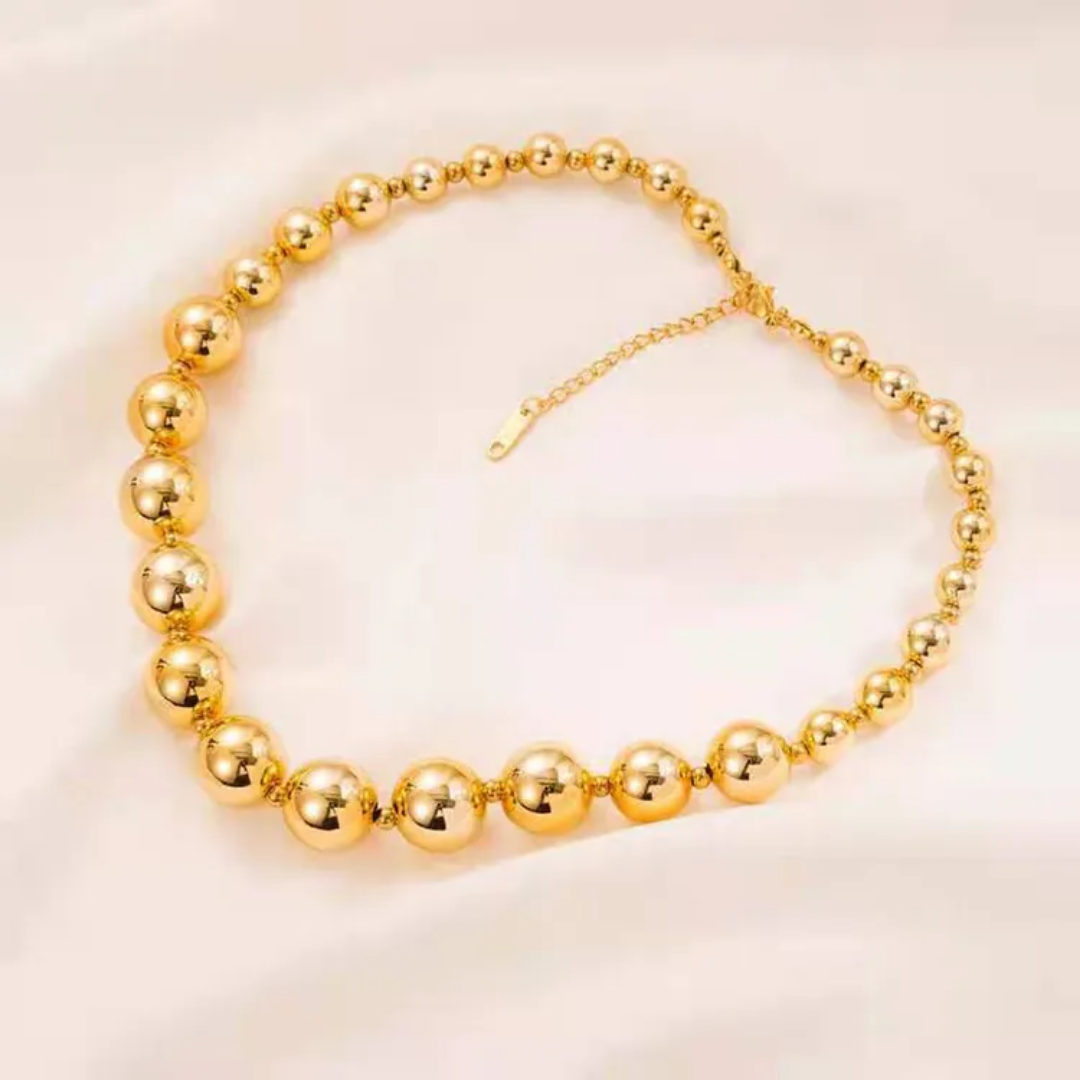 Piana Gold Beaded Necklace