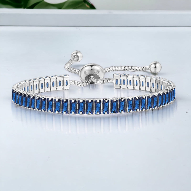 Blue Zirconia Tennis Bracelet