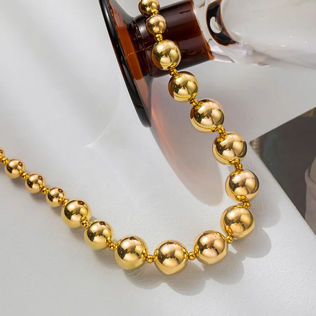 Piana Gold Beaded Necklace