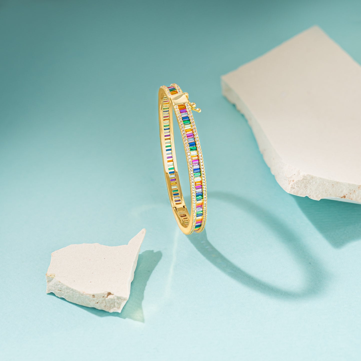Prismatic Gold Zircon Bangle
