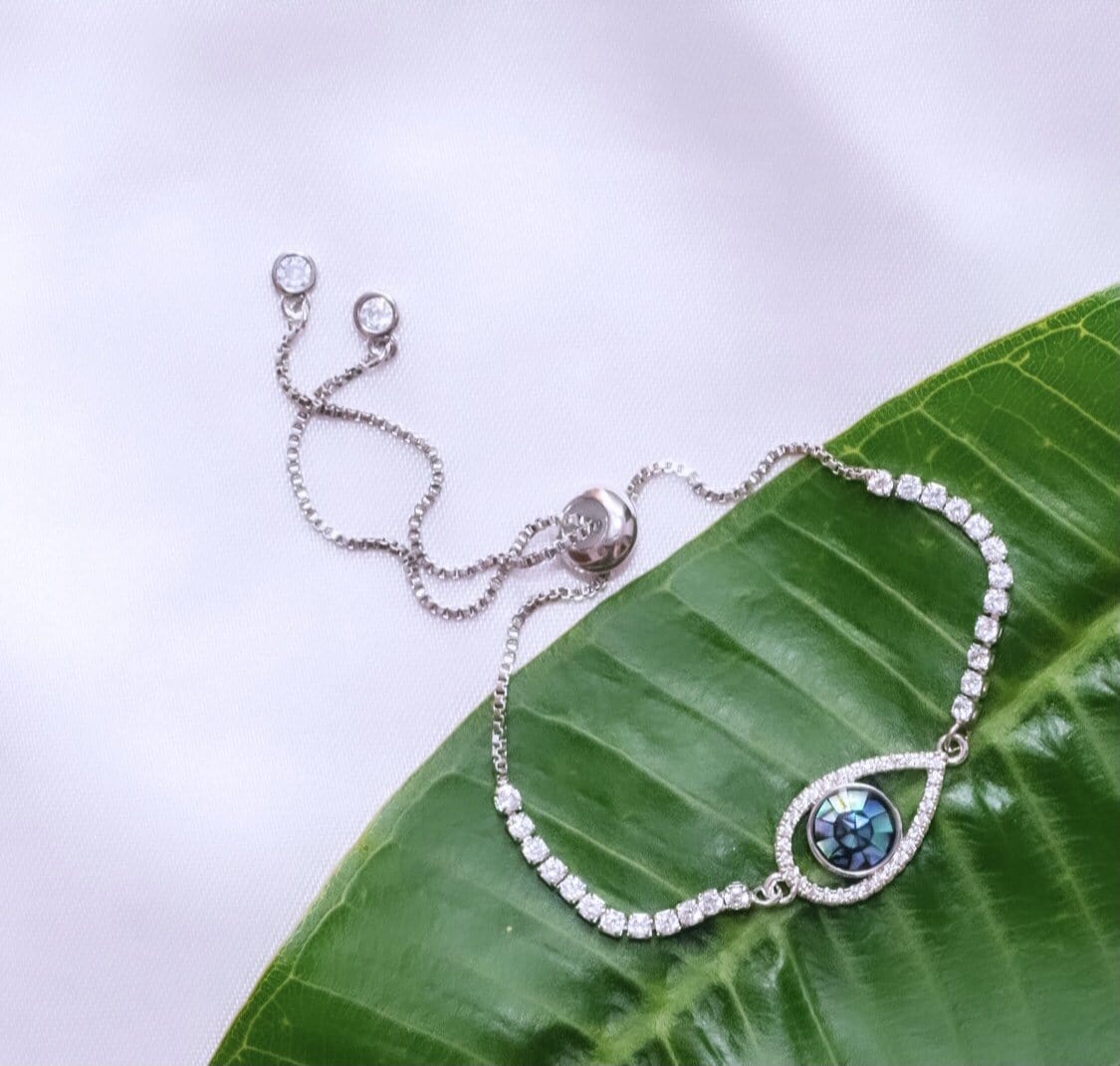 Marble evil eye bracelet