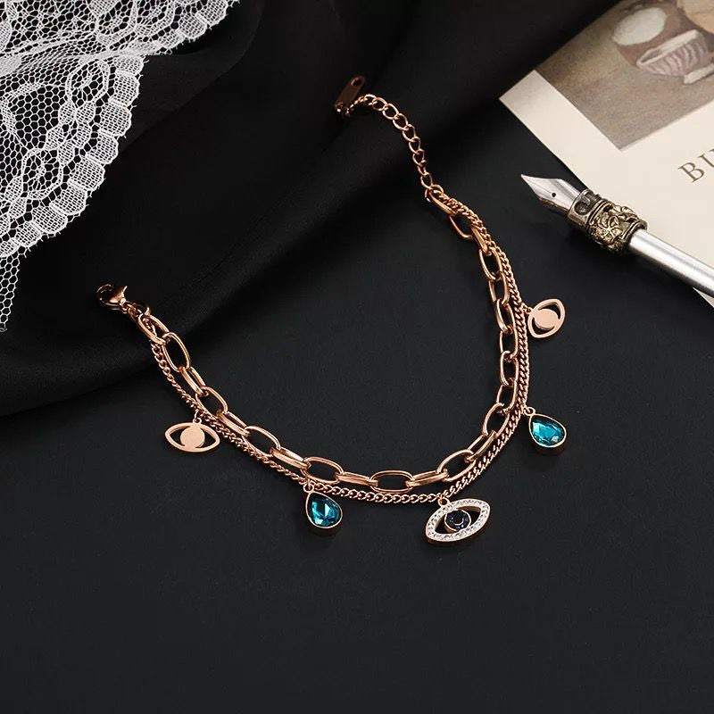 Evil eye charm necklace