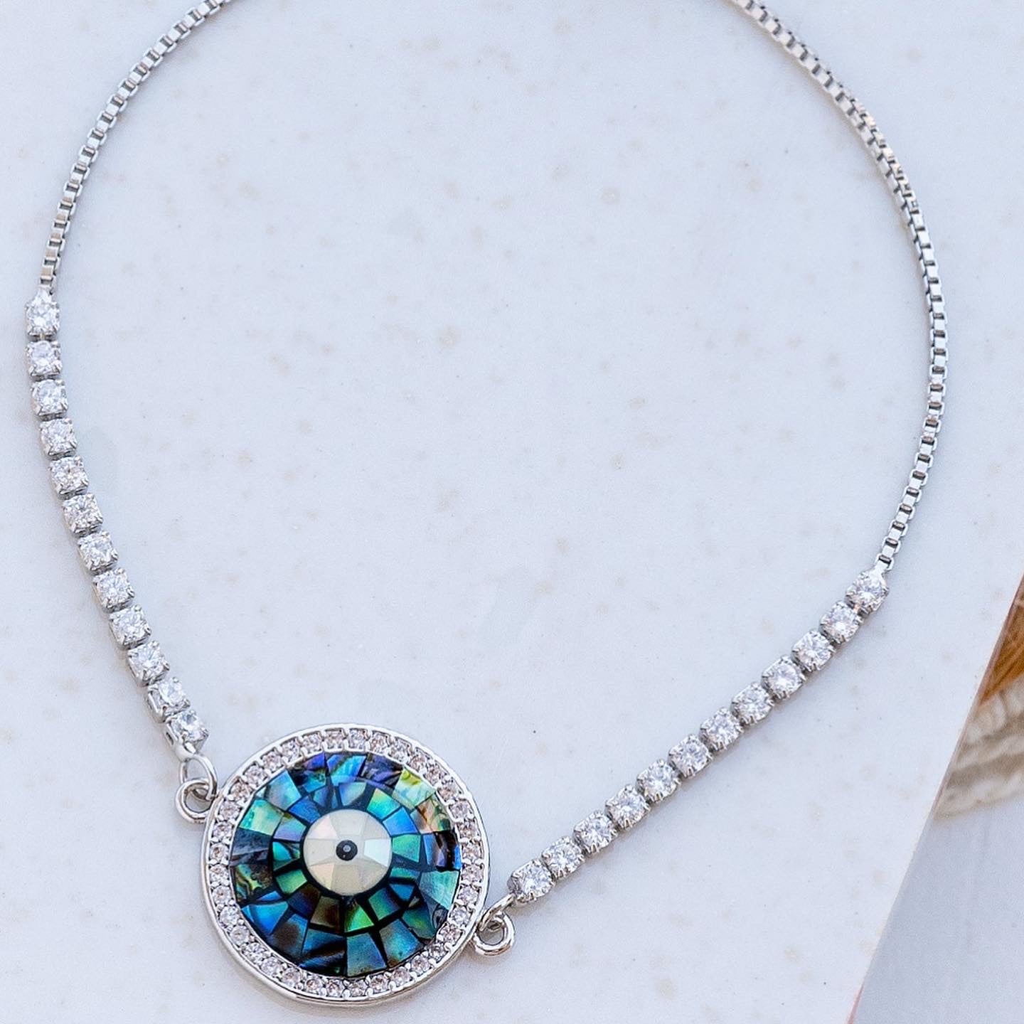 American diamonds evil eye bracelet