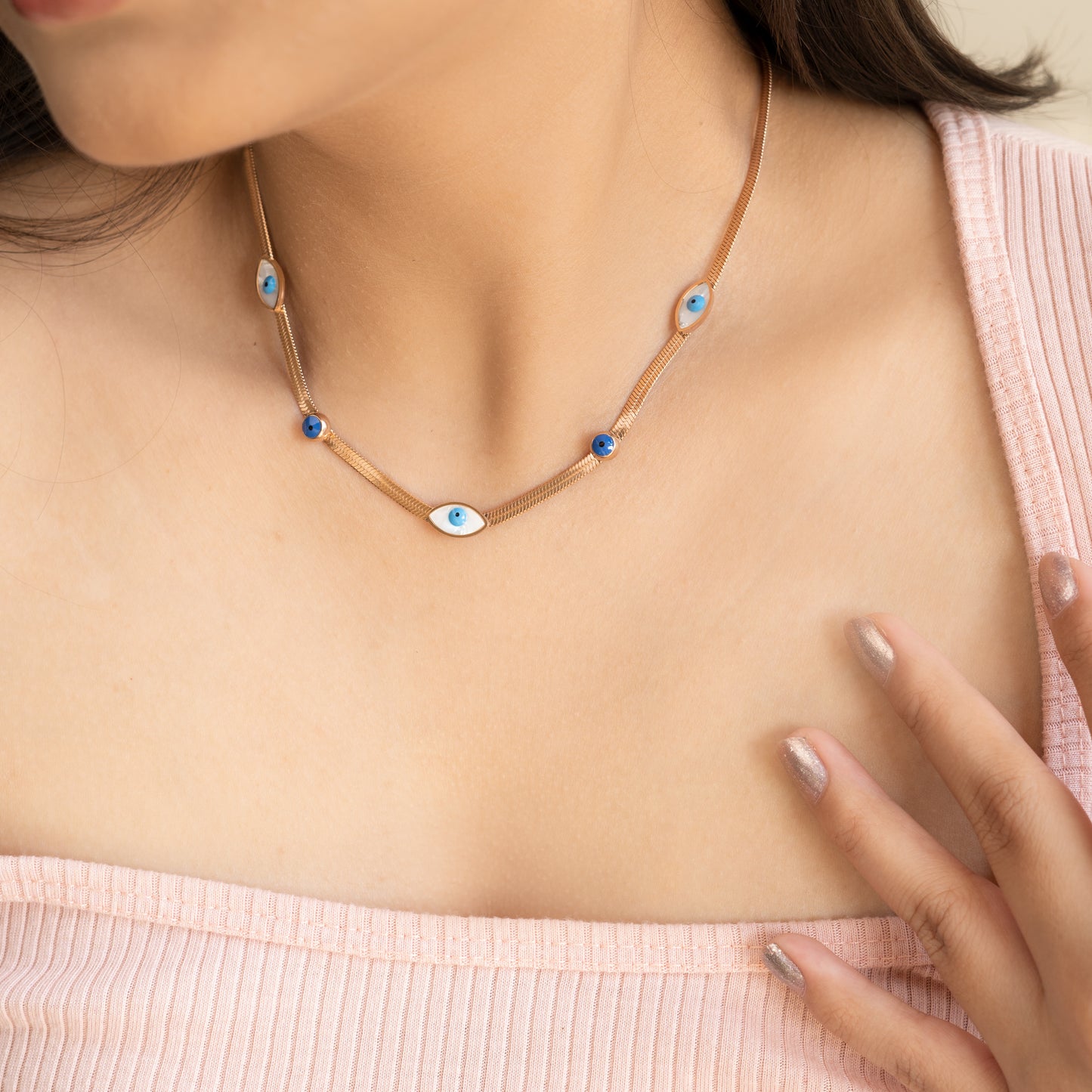 Evil Eye Snakechain Necklace