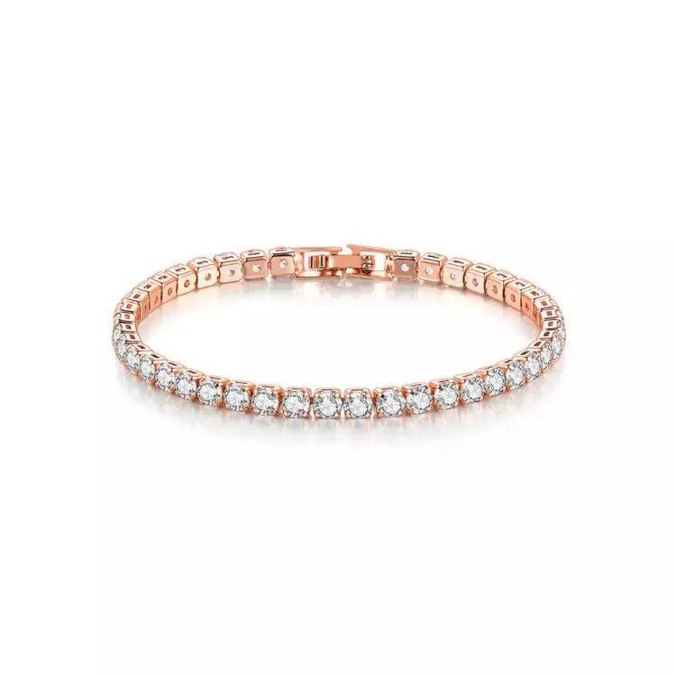 Rose gold tennis bracelet
