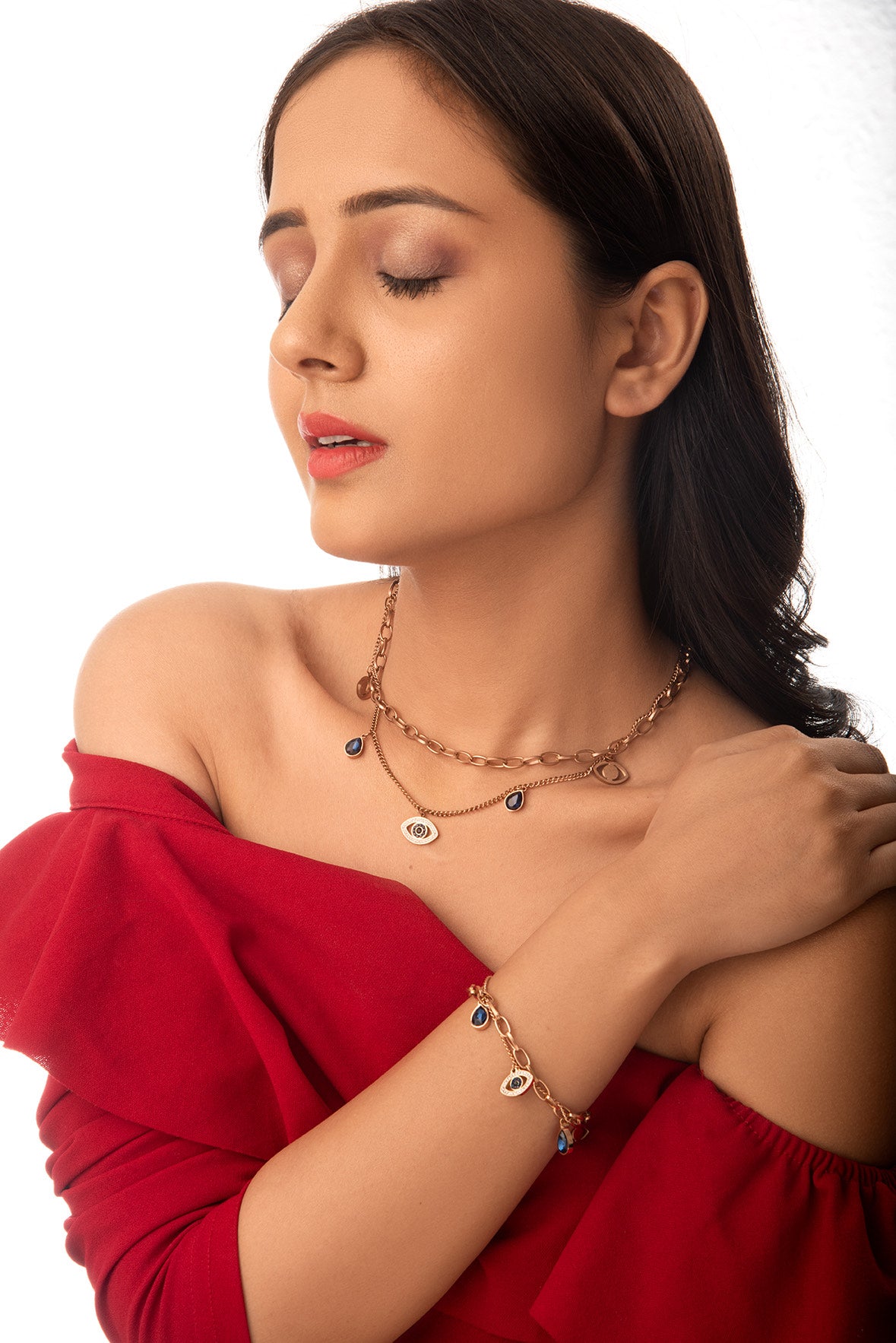 Evil-Eye charm matching set