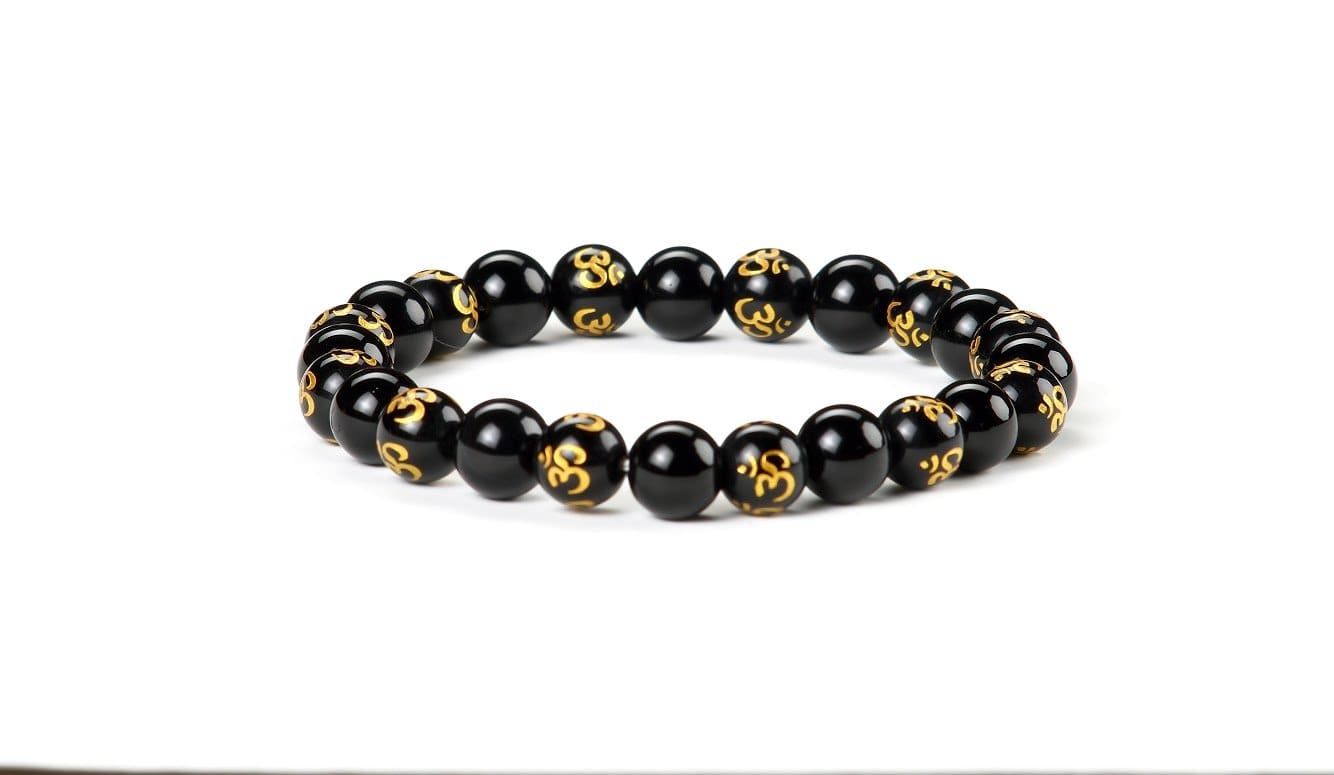 Black Alternate Om Bracelet.