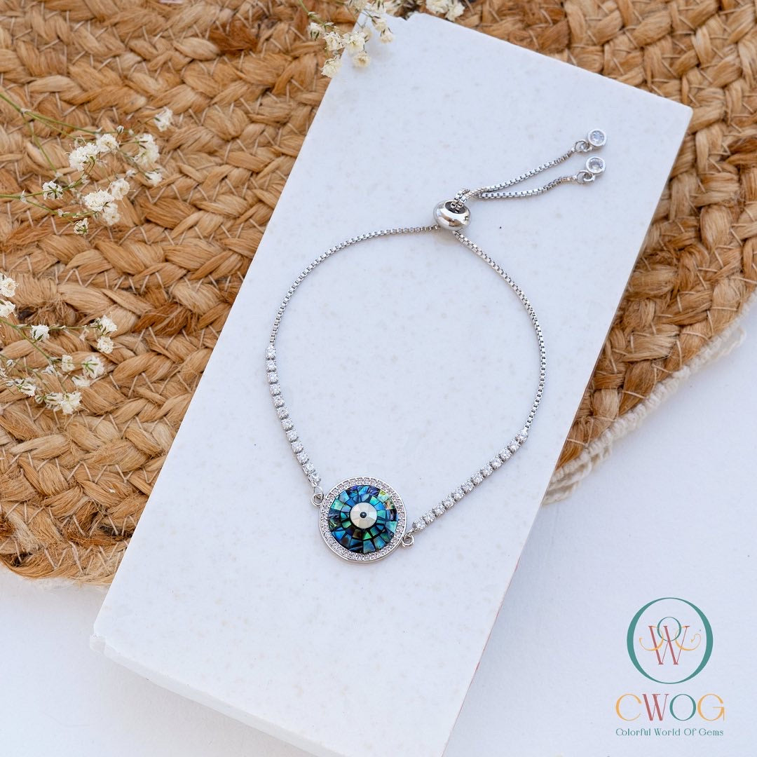 American diamonds evil eye bracelet