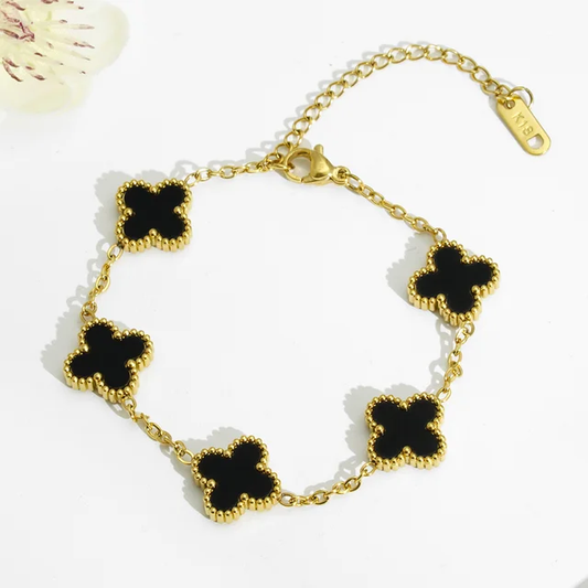 All Black clover bracelet