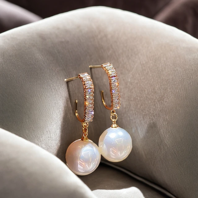 Snow Pearl Drop Earrings