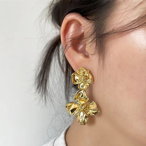 Gold Flower earrings