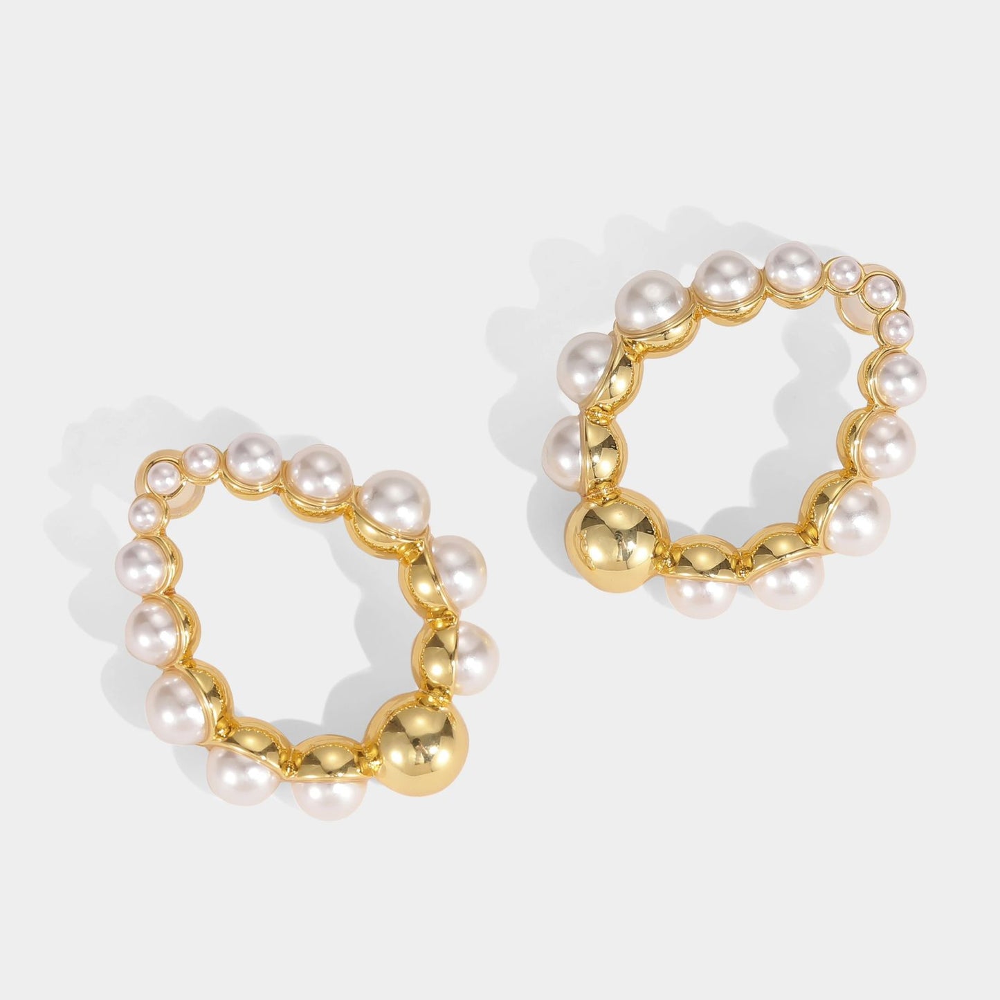 Gold & Pearl Earrings