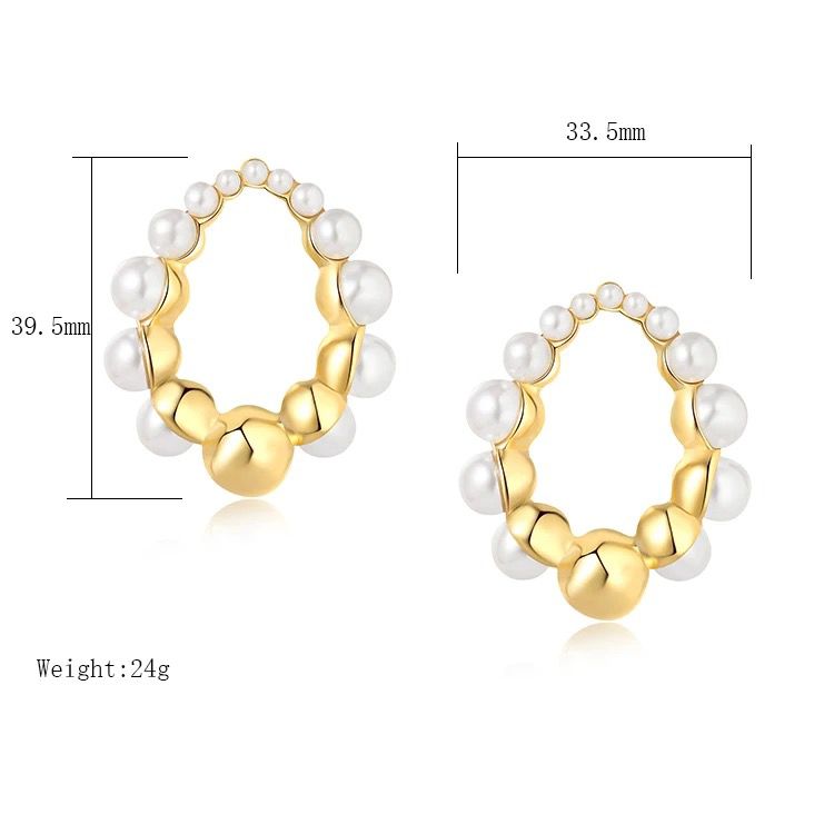 Gold & Pearl Earrings