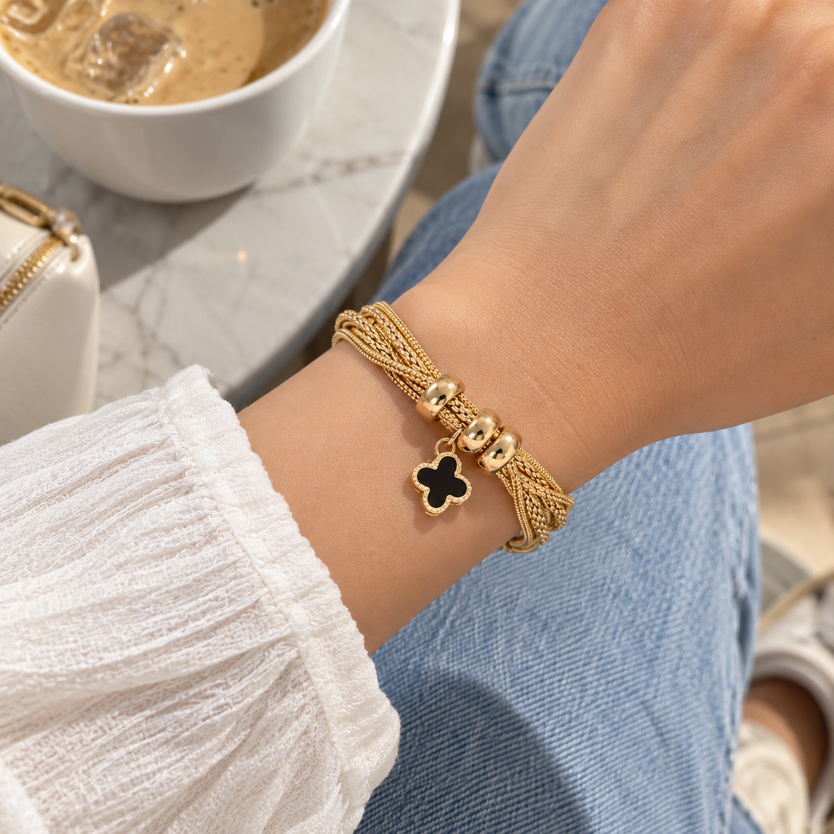 Gold Greta Charm Bracelet
