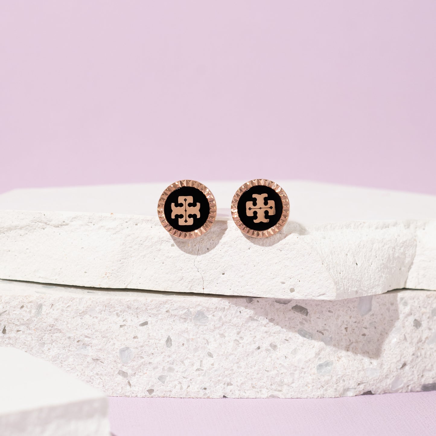 Black Eva Studs