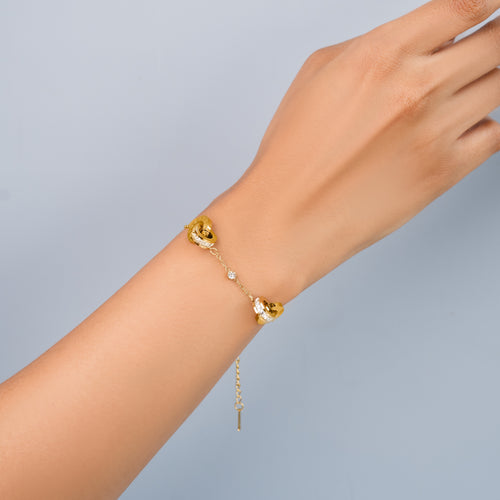 Delicate Slave Bracelet Handchain Ring, Gold Hand Chain Bracelet – AMYO  Jewelry