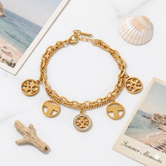T Charm bracelet