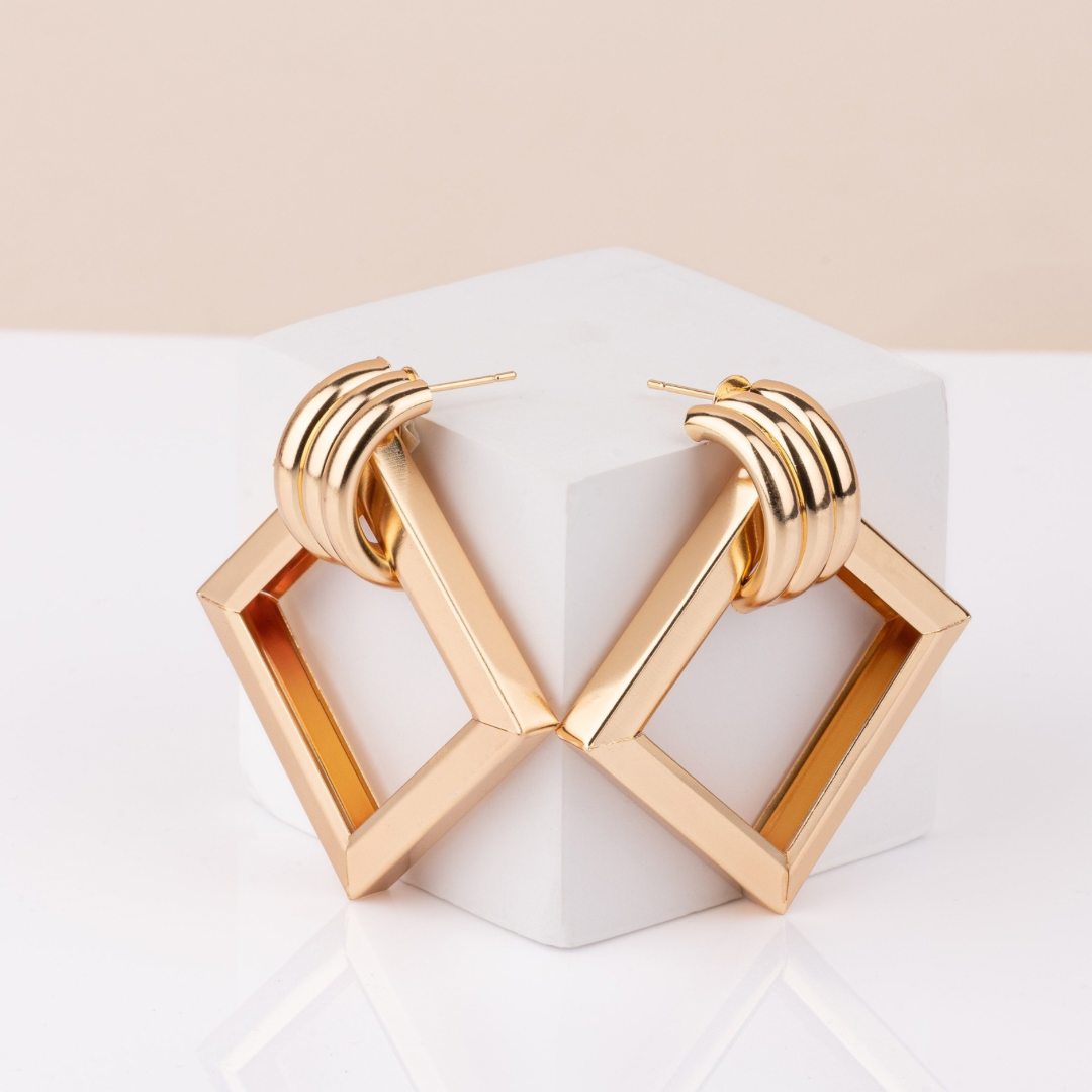 Double Gold Hoops