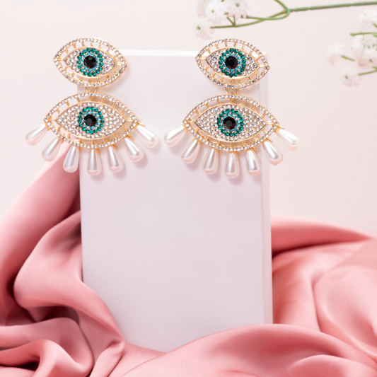 Evil eye earrings