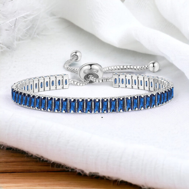 Blue Zirconia Tennis Bracelet