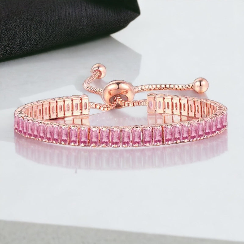 Pink Zirconia Tennis Bracelet