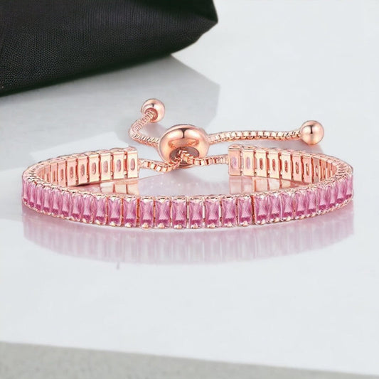 Pink Zirconia Tennis Bracelet