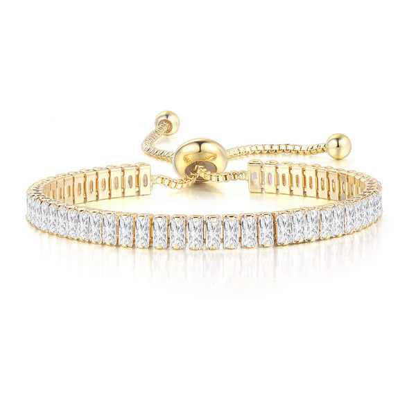 Golden Zirconia Tennis Bracelet