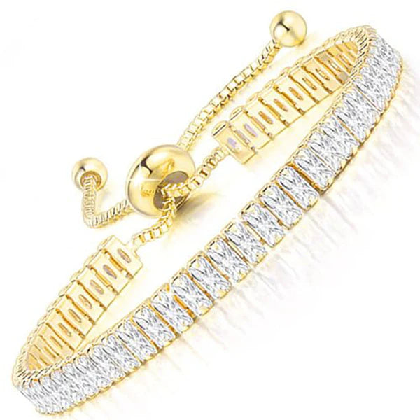Golden Zirconia Tennis Bracelet