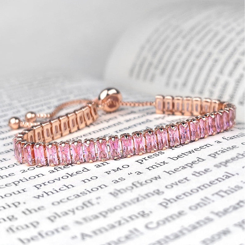 Pink Zirconia Tennis Bracelet