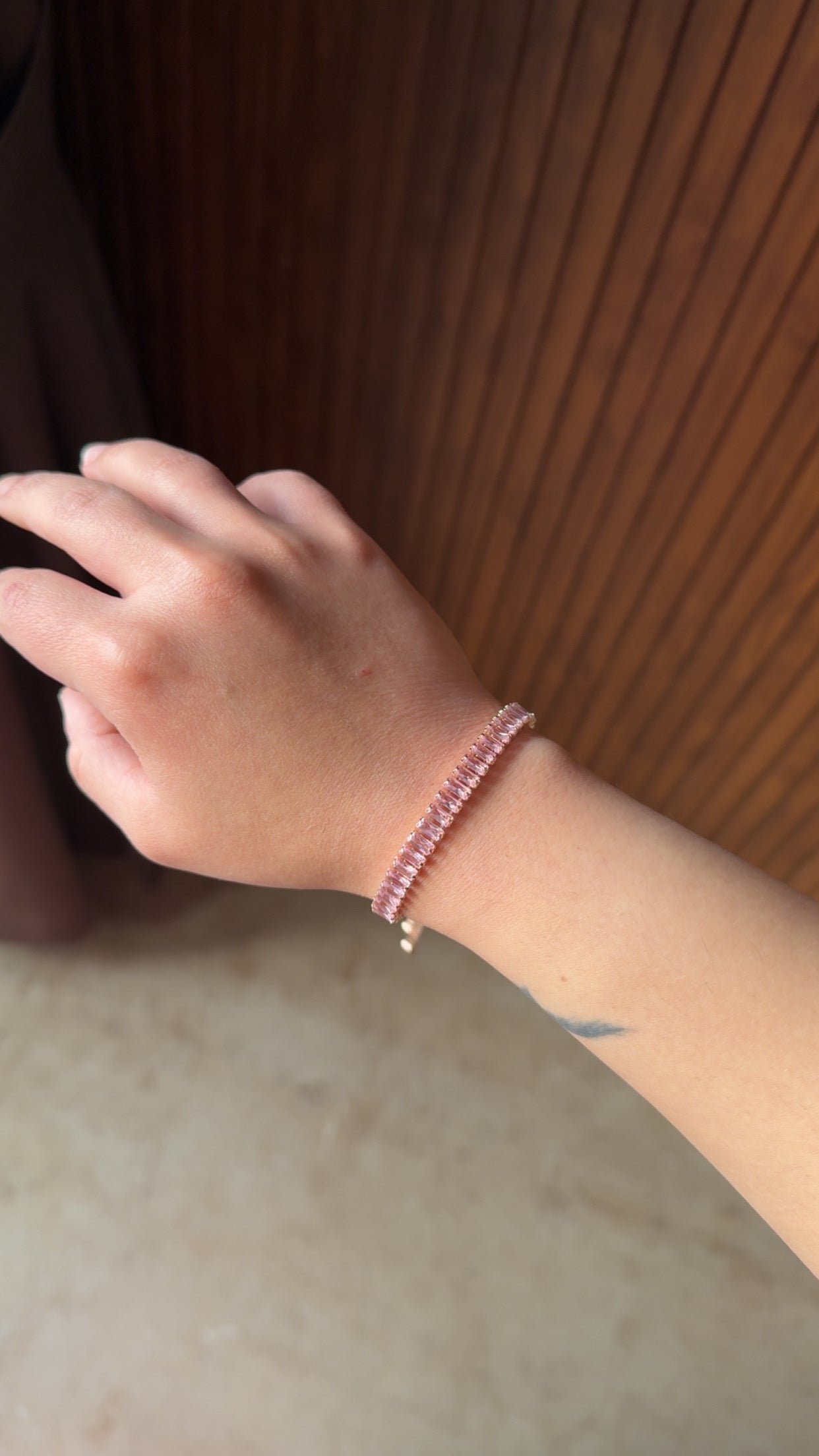 Pink Zirconia Tennis Bracelet