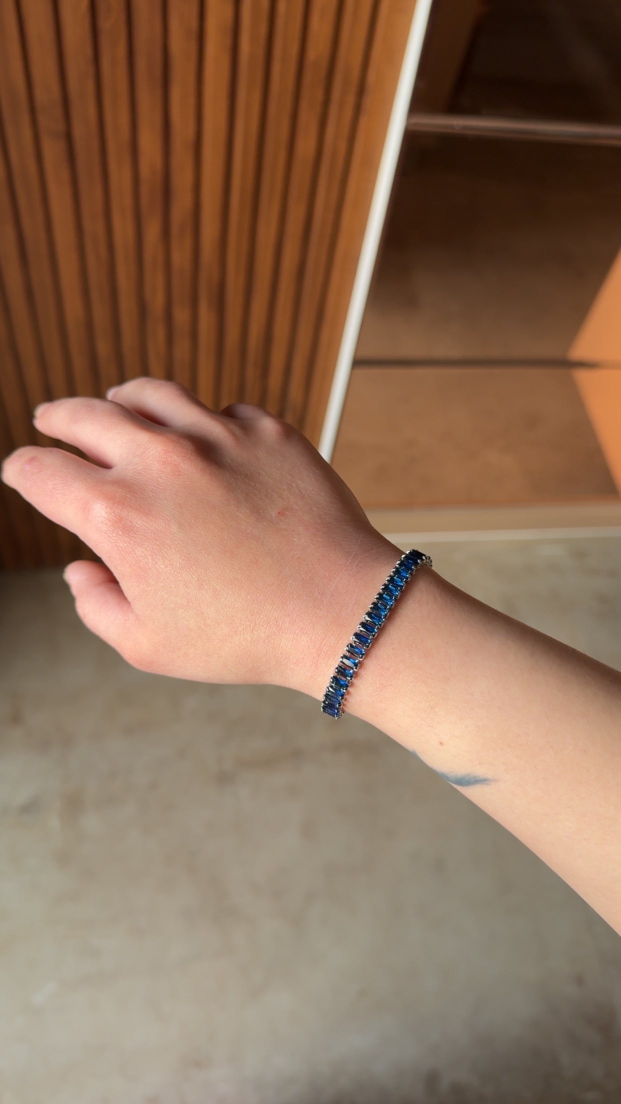 Blue Zirconia Tennis Bracelet