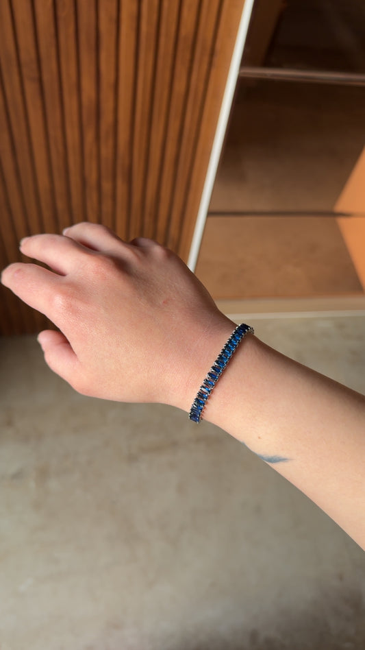 Blue Zirconia Tennis Bracelet