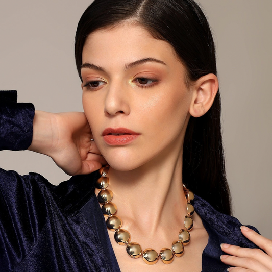 Piana Gold Beaded Necklace