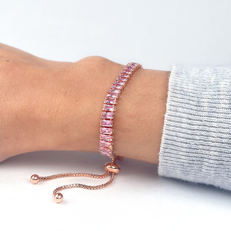 Pink Zirconia Tennis Bracelet