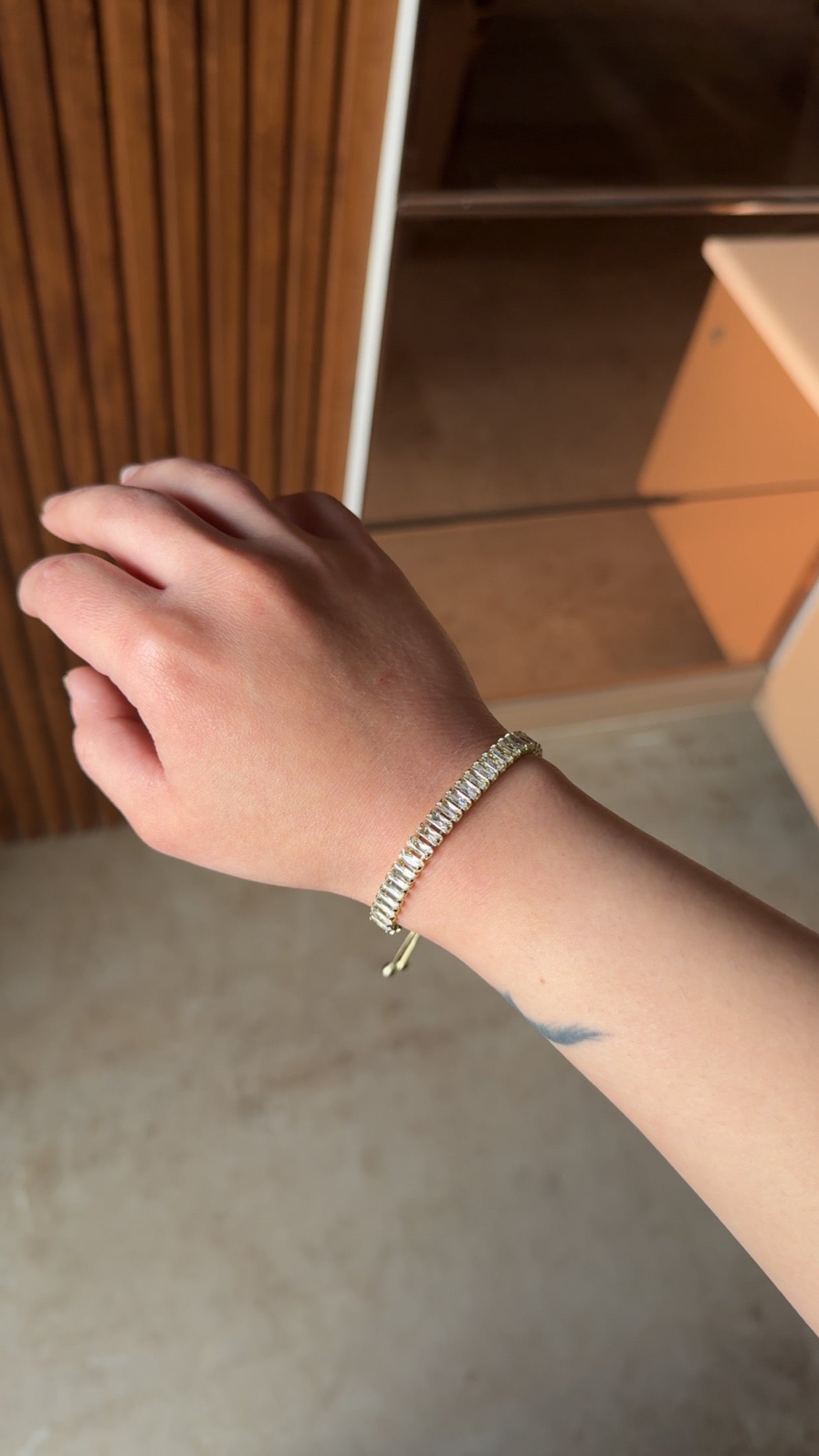 Golden Zirconia Tennis Bracelet