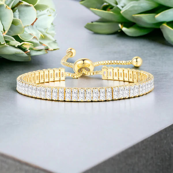 Golden Zirconia Tennis Bracelet