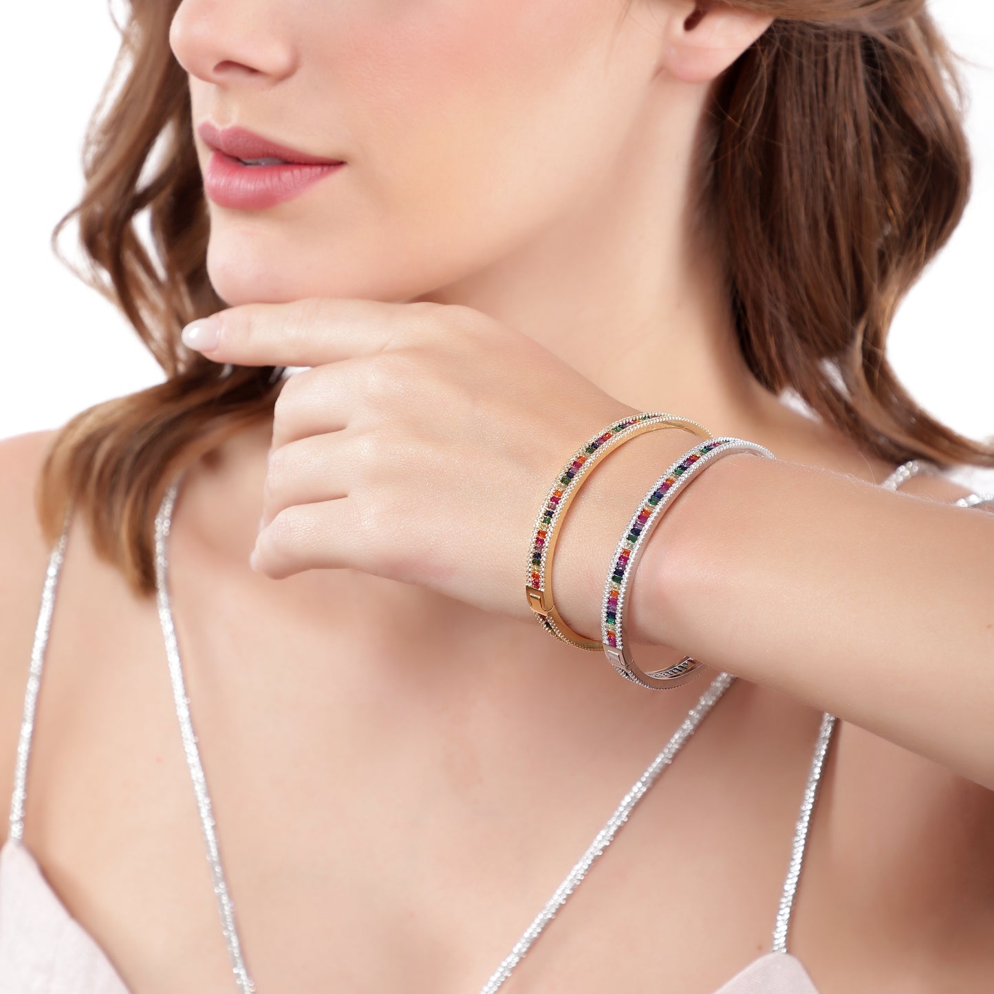 Prismatic Gold Zircon Bangle