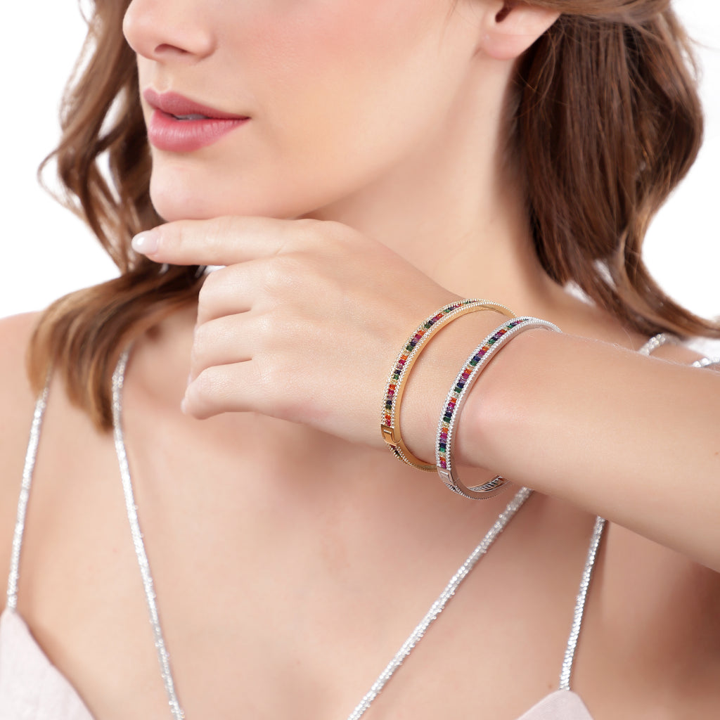 Prismatic Zircon Bangle