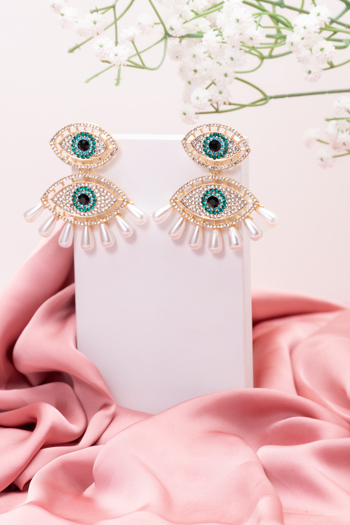 Evil eye earrings