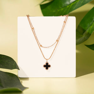 Layla Double Layer Clover Necklace